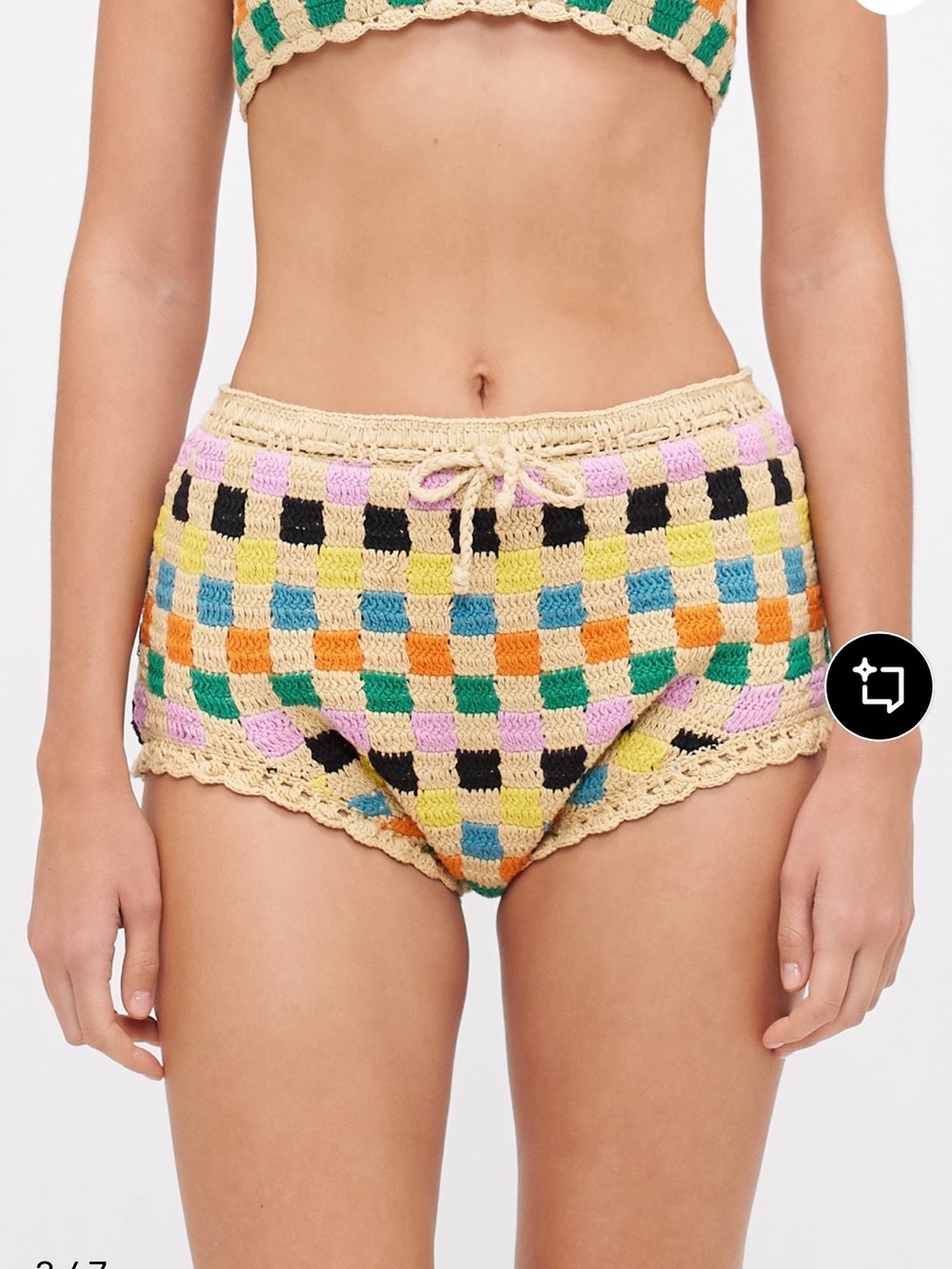 NWOT size S/M It’s Now Cool Crochet Shortie Bikini Bottom